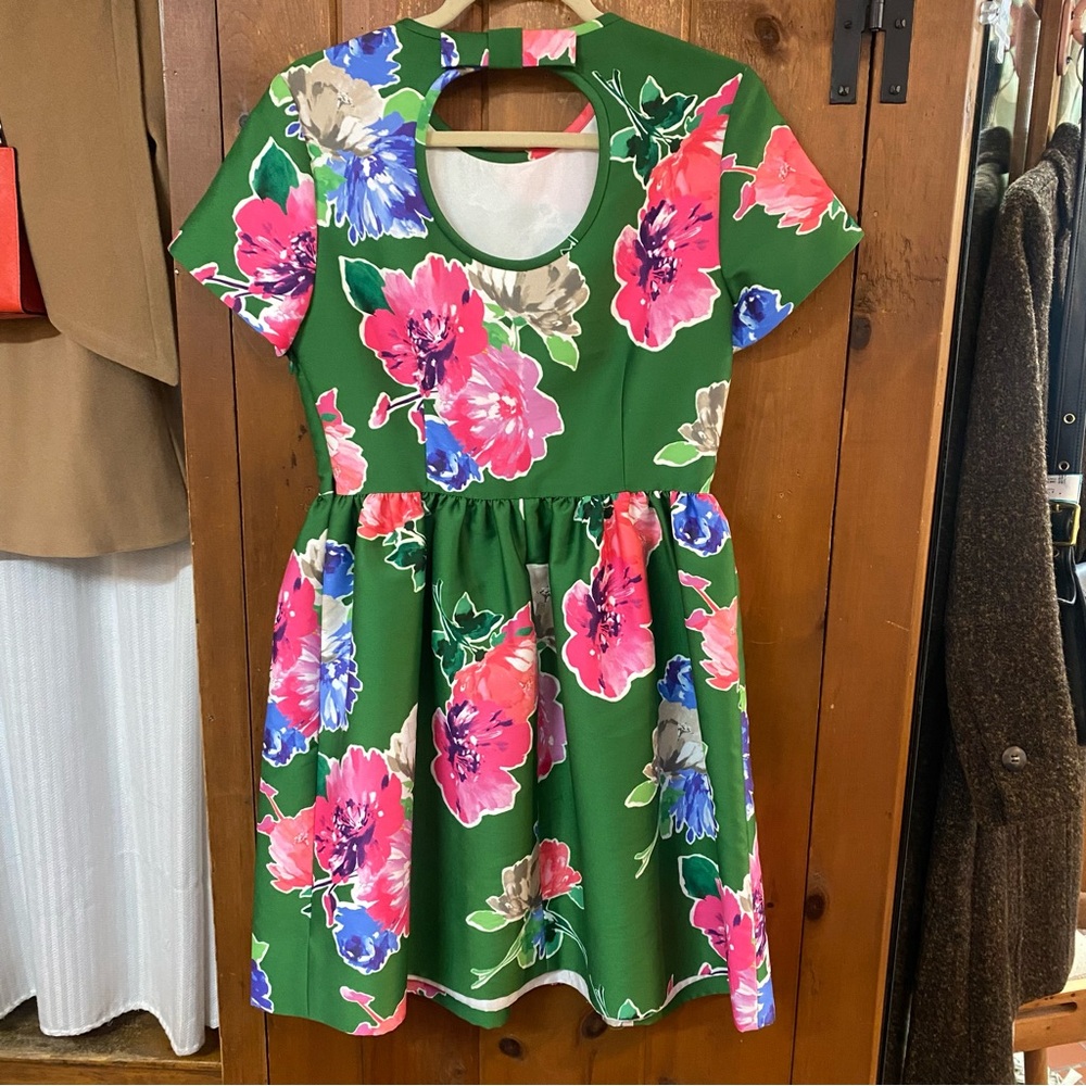 KATE SPADE ♠️ Stelli Floral Green Dress Sz 6 - Picture 3 of 5